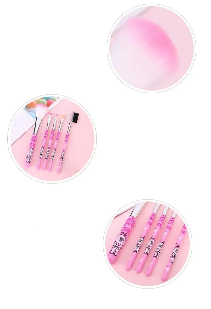 New 5 Cartoon Makeup Set Beginners 5 Makeup Brush Set Brush