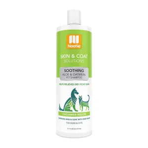 Nootie Skin & Coat Solutions Pet Shampoo Soothing Aloe & Oatmeal Cucumber Melon 16oz