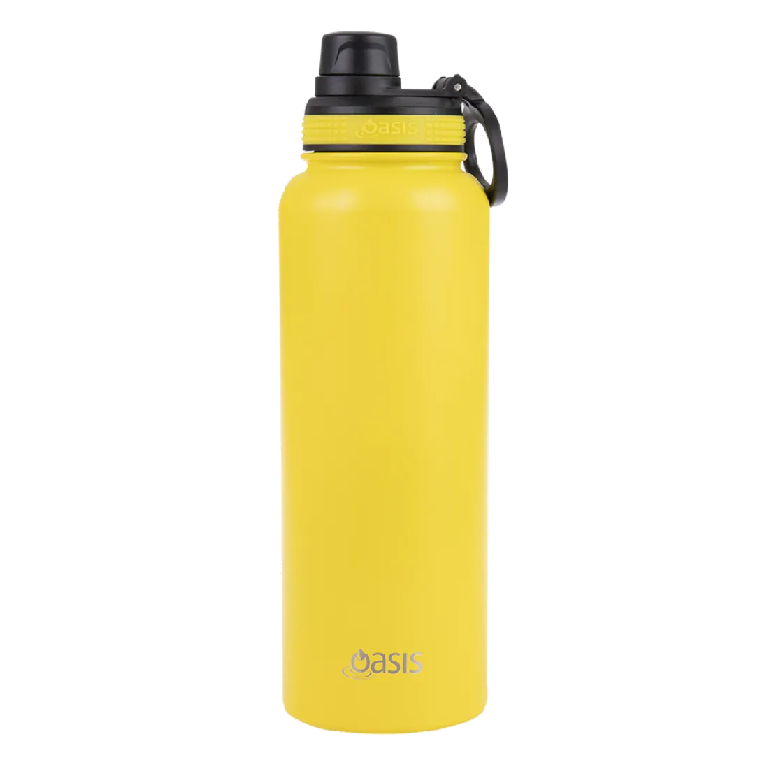 Oasis Stainless Steel Double Wall Insulated "challenger" Sports Bottle W/ Screw Cap 1.1l - Neon Yellow