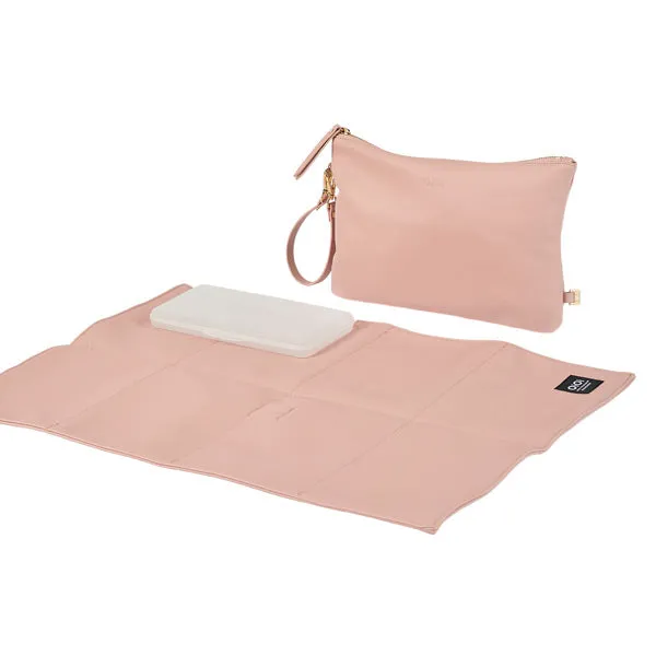 OiOi Nappy Changing Pouch - Pink Dimple