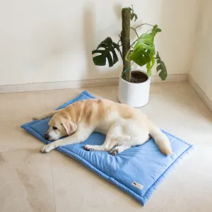 PoochMate Blue Polka Cotton Dog Mat