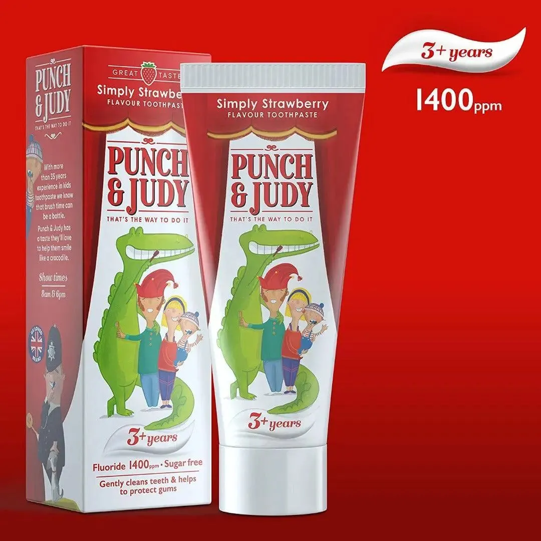 Punch & Judy Simply Strawberry Toothpaste- 50ml Toothpaste