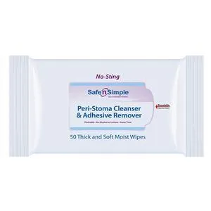 Safe N Simple Peri-Stoma Cleanser and Adhesive Remover No Sting Wipe