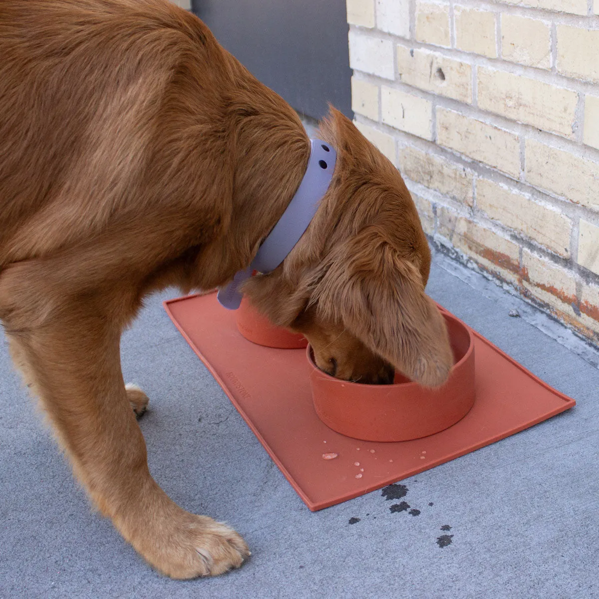 Silicone Pet Feeding Mat / Pet Placemat, Charcoal Grey, Food Grade Silicone, Dishwasher Safe, Floor Protection From Spills, Dog/Cat