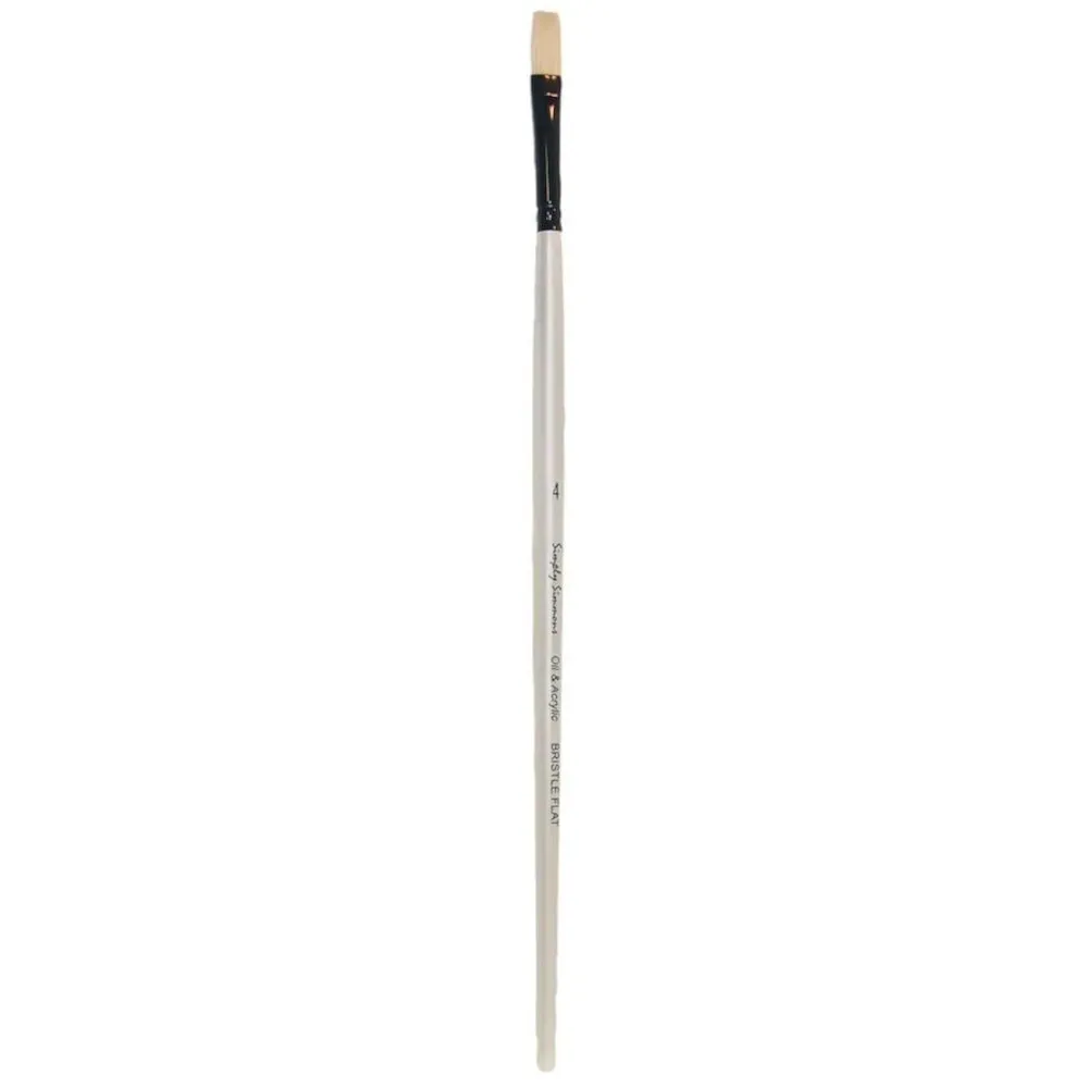 Simply Simmons Brushes - Long Handled Bristle Flat