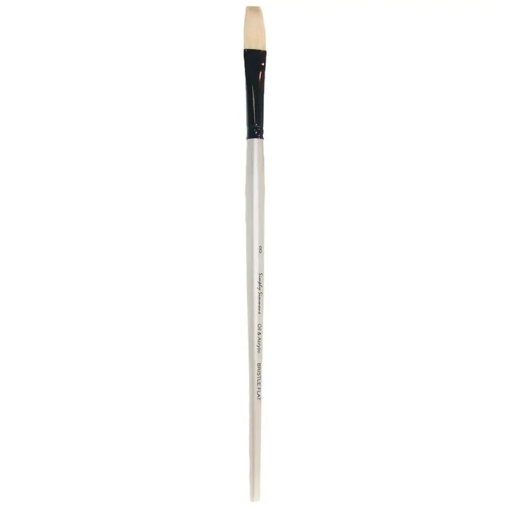 Simply Simmons Brushes - Long Handled Bristle Flat