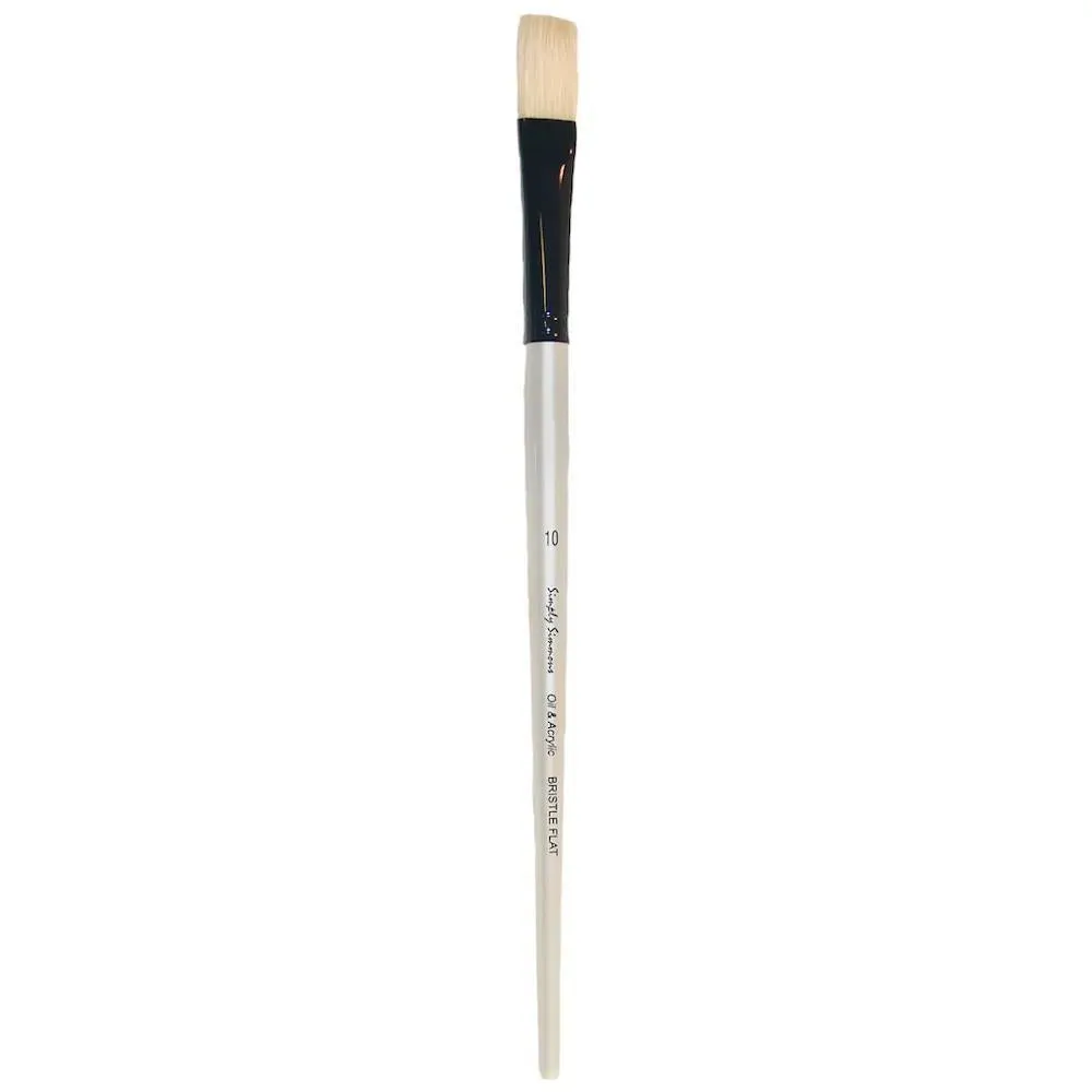 Simply Simmons Brushes - Long Handled Bristle Flat