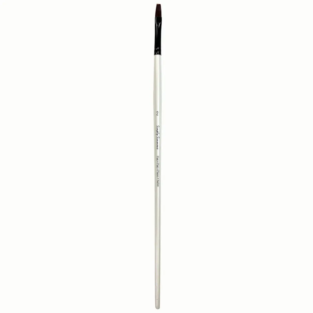 Simply Simmons Brushes - Long Handled Synthetic Flat