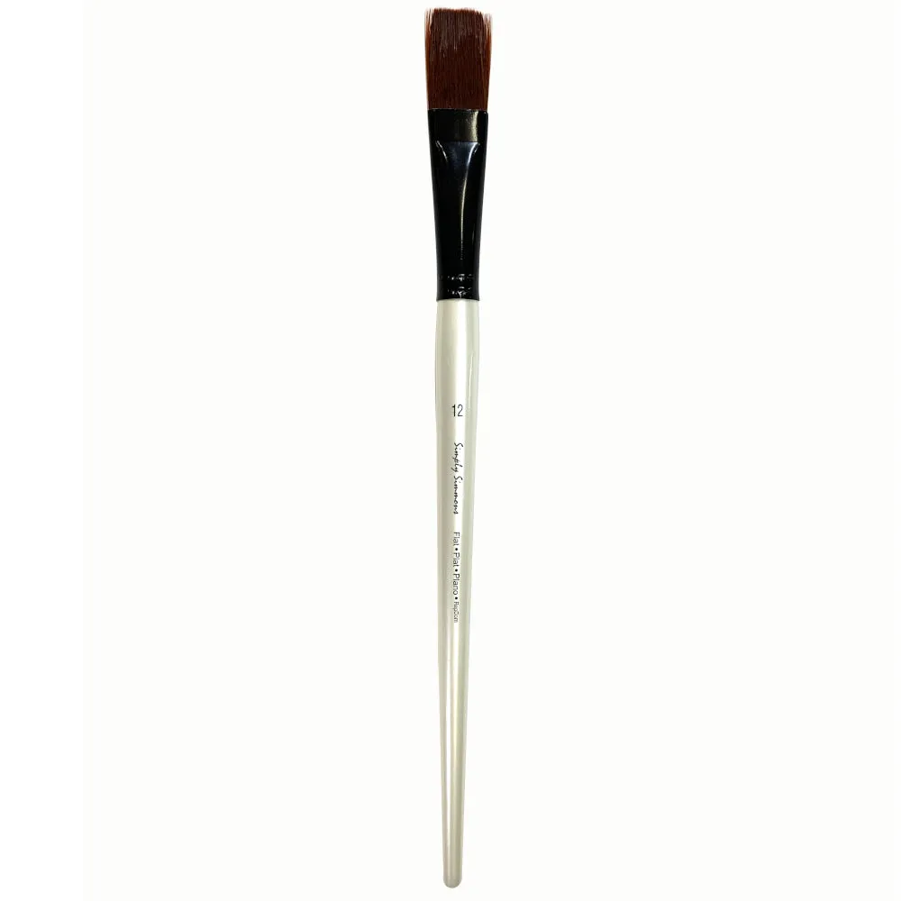 Simply Simmons Brushes - Long Handled Synthetic Flat