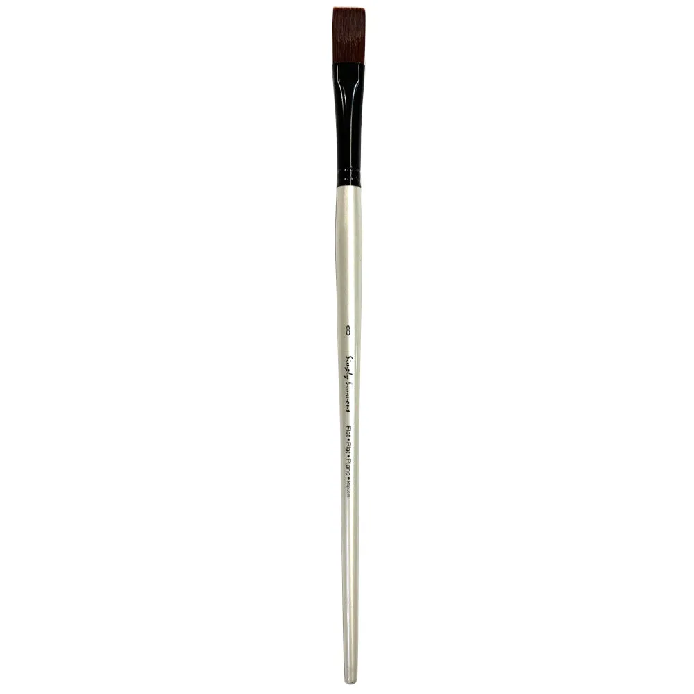 Simply Simmons Brushes - Long Handled Synthetic Flat