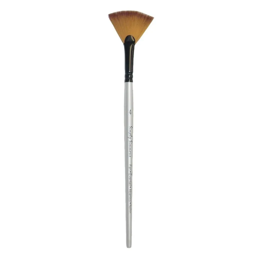 Simply Simmons Brushes - Short Handled Synthetic Fan Blender