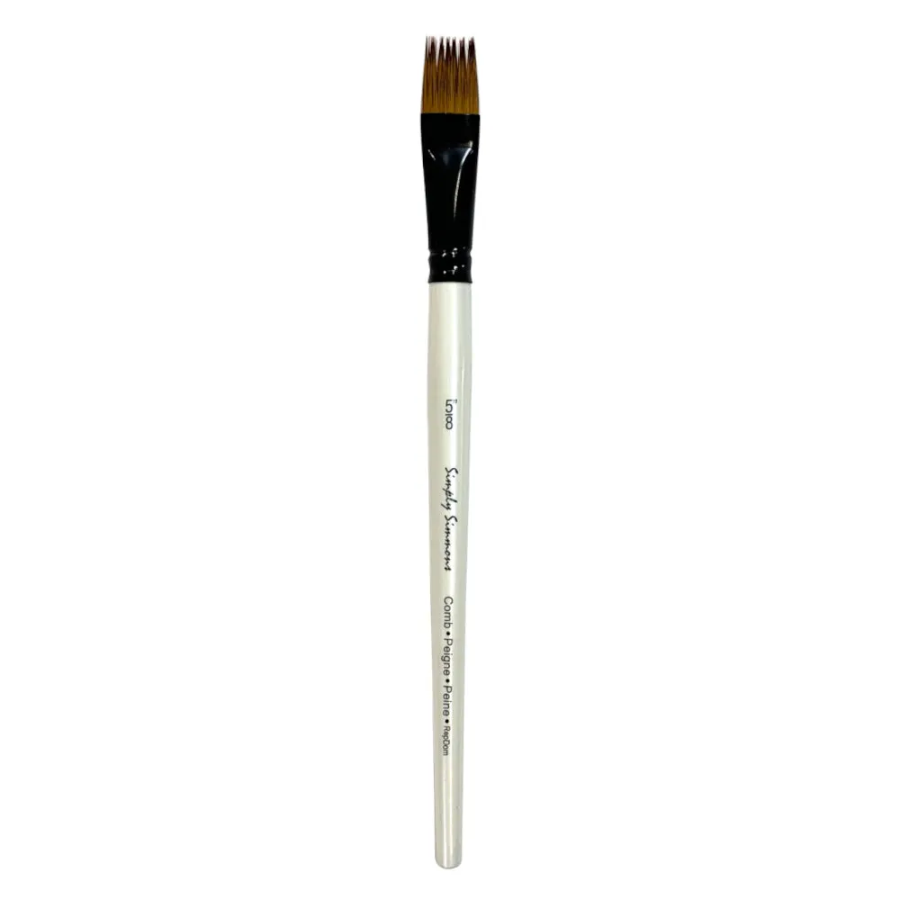 Simply Simmons Brushes - Short Handled Synthetic Flat Comb