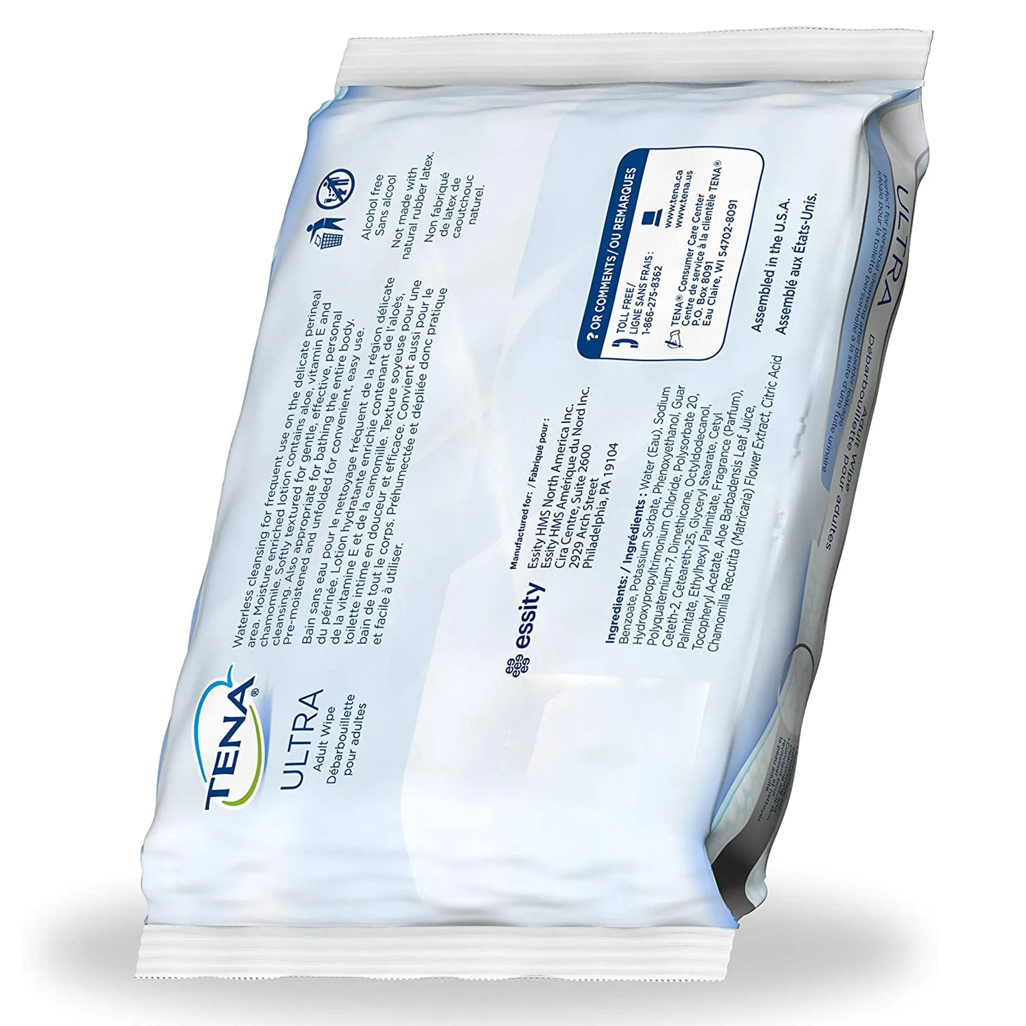 Tena UltraFlush Flushable Personal Wipes