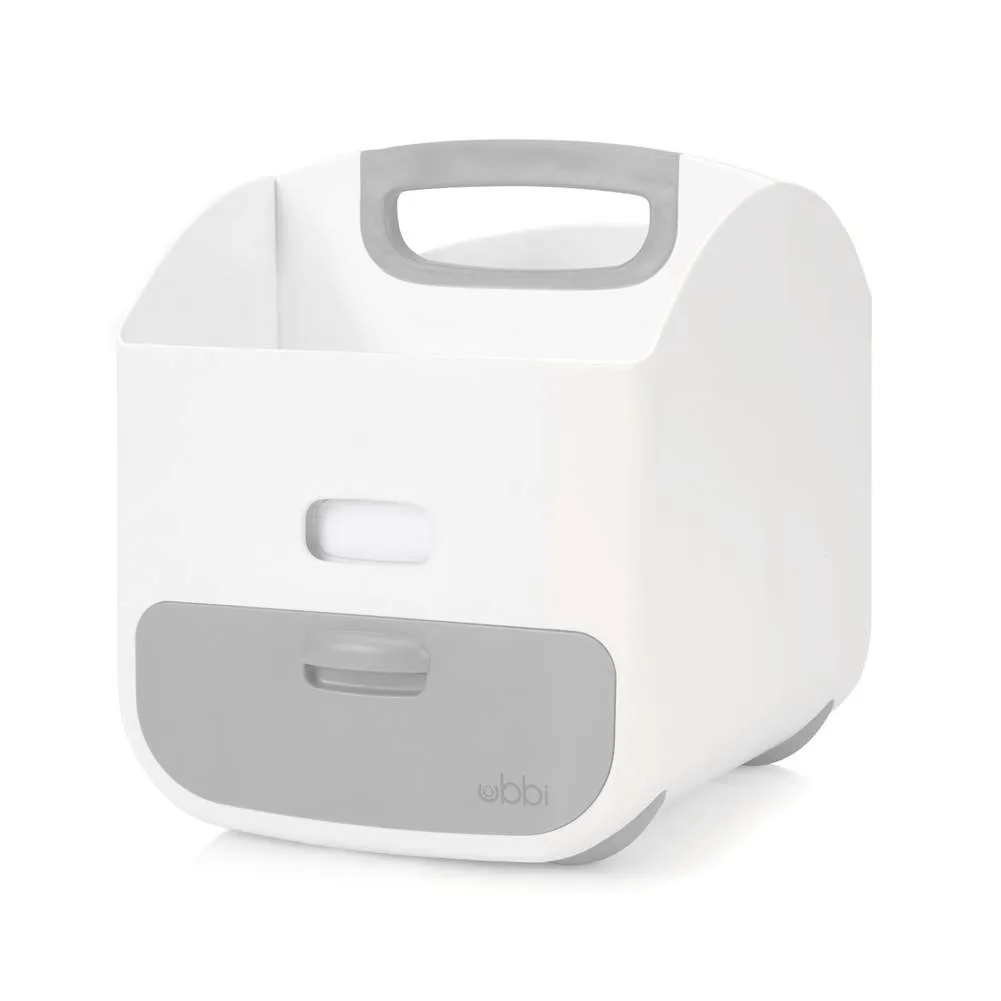 UBBI Diaper Caddy - White/Grey