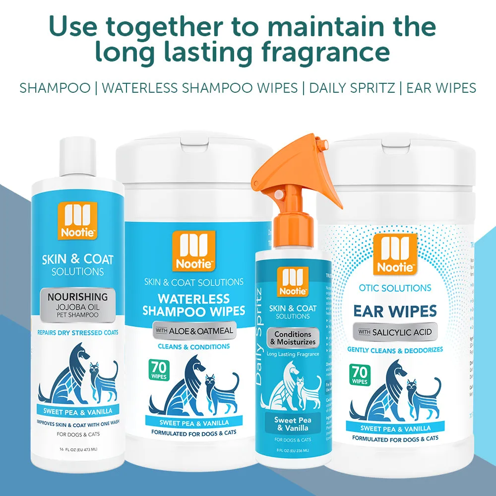 Waterless Shampoo Wipes with Aloe and Oatmeal | Sweet Pea & Vanilla